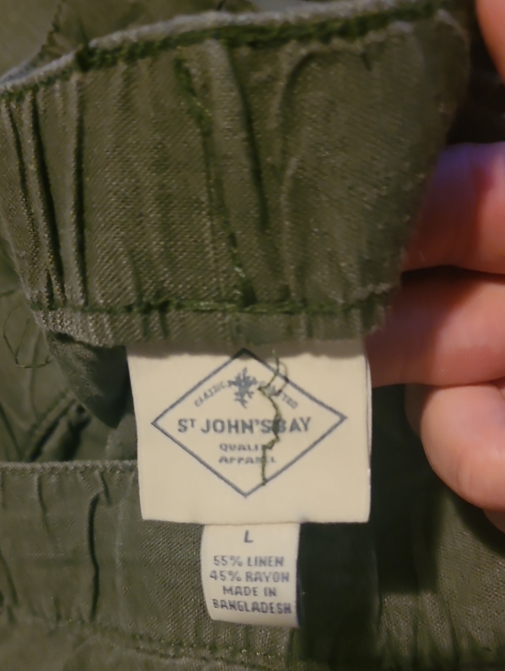 Men's Cargo Jogger Pants - Olive L St. John's Bay - Picture 8 of 8